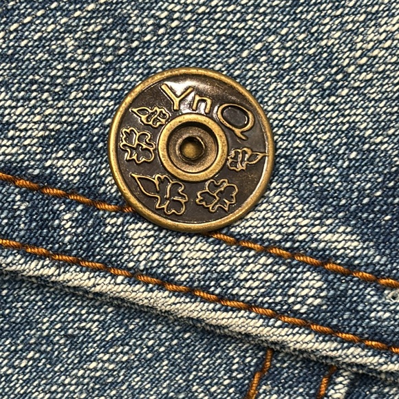 NWT - YNQ - Distressed Crop/Cropped Jean Jacket - Sz M - Picture 10 of 16